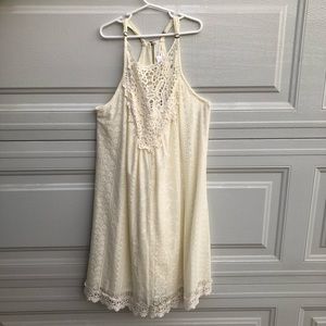 Egg White Lace Dress